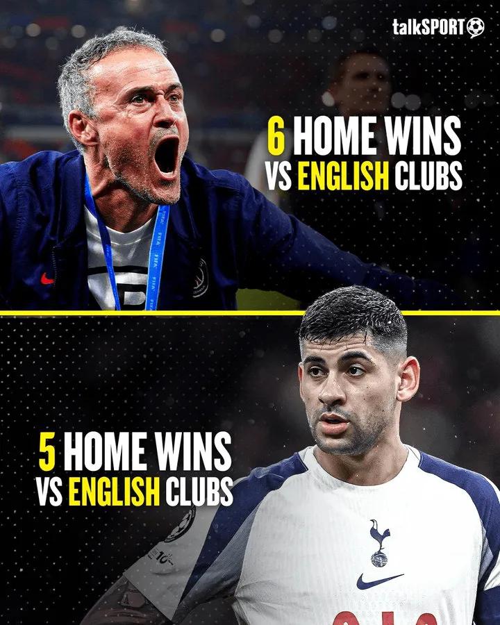 B体育官方入口-自2025年1月1日以来，巴黎在主场击败英格兰球队比热刺还多